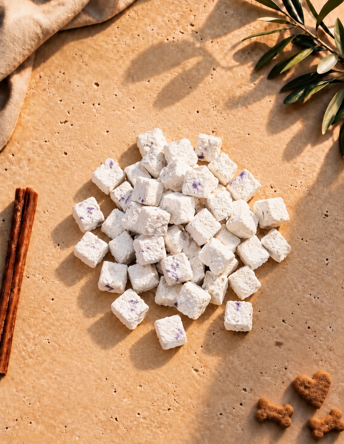 Freeze Dried Blueberry Yogurt Cubes