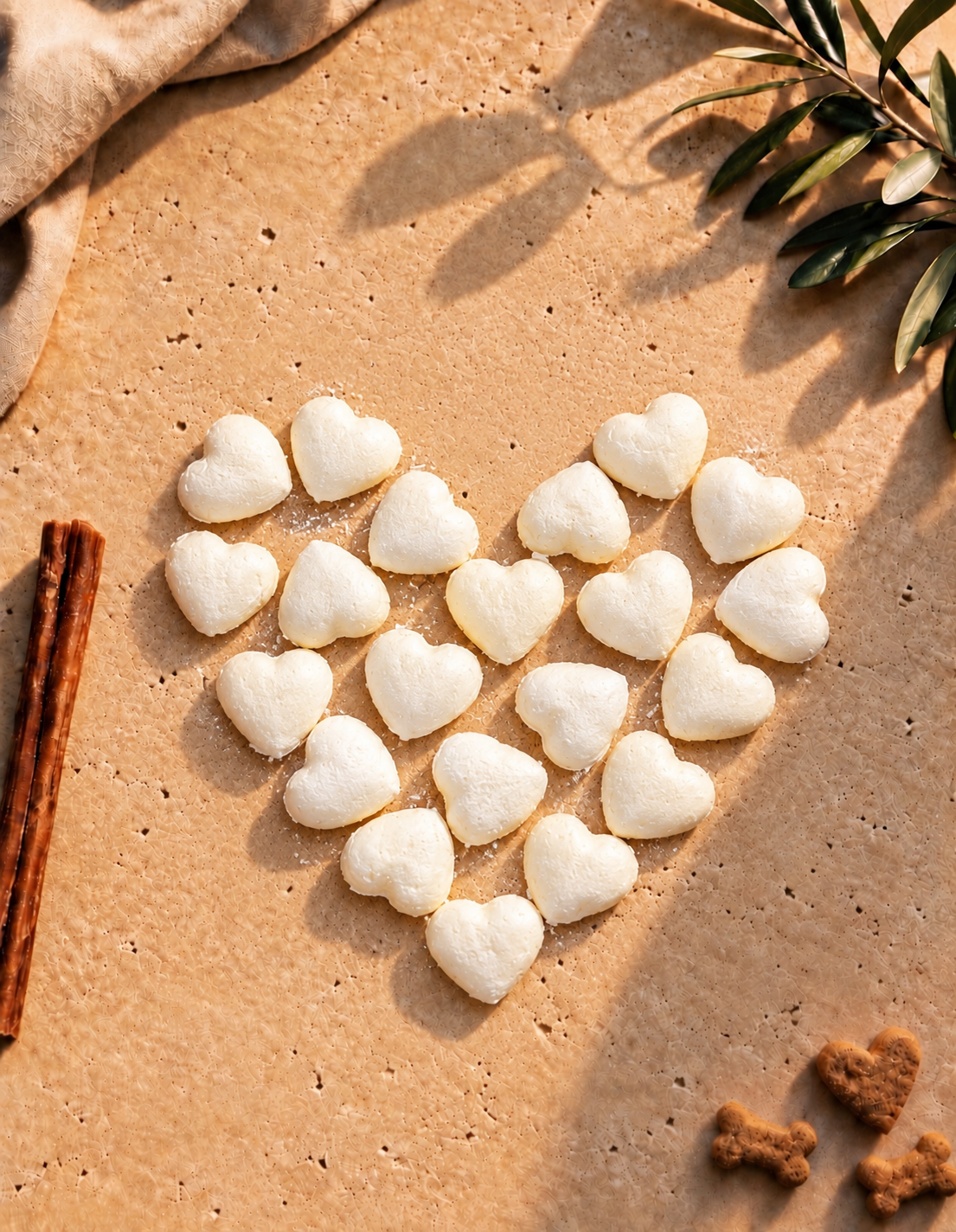 Freeze Dried Goat Milk Hearts